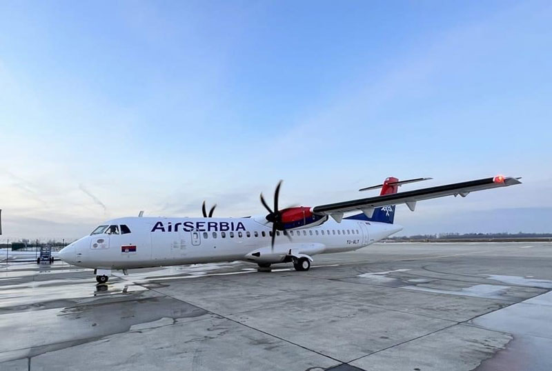 Mit dieser ATR 72 wird Salzburg künftig mit Belgrad verbunden

