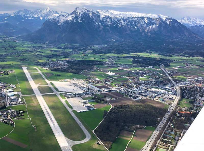 Luftbild Salzburger Flughafen 