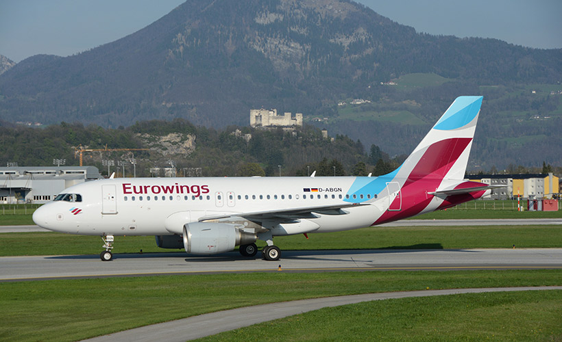 Geburtstagsflug zur Eurowings-Basis in Salzburg