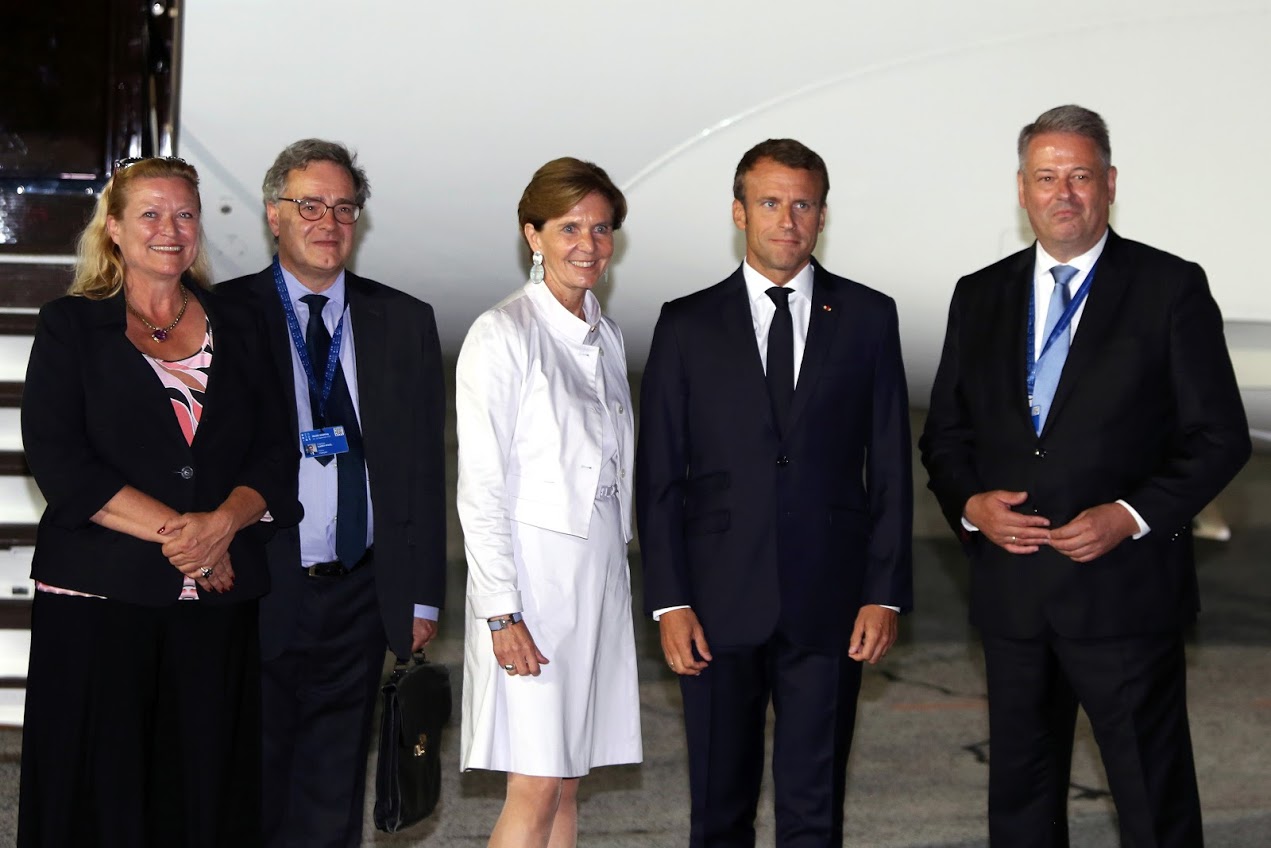 19.9.2018: Präsident Emmanuel Macron landet in Salzburg 