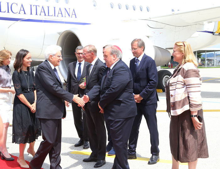 Präsident Mattarella landete gegen Mittag in Salzburg
