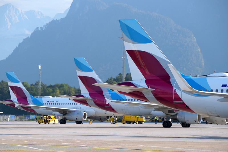 Bald wird der dritte Eurowings-Airbus am Salzburg Airport stationiert
