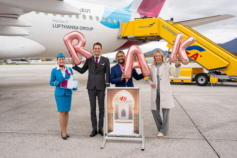 Die Crew freute sich über die neue Verbindung nach Marrakesch