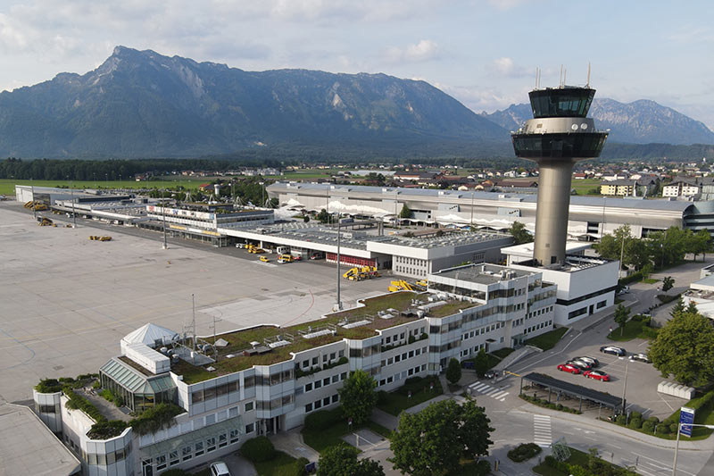 Luftansicht Flughafen Salzburg