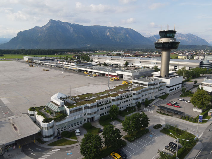 Aerial view Salzburg Airport